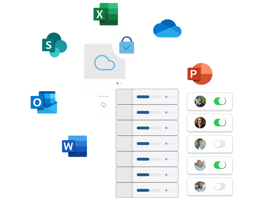 Secure Database and Software Sharing Diagram demonstrating multiple file types secured with Locktera
