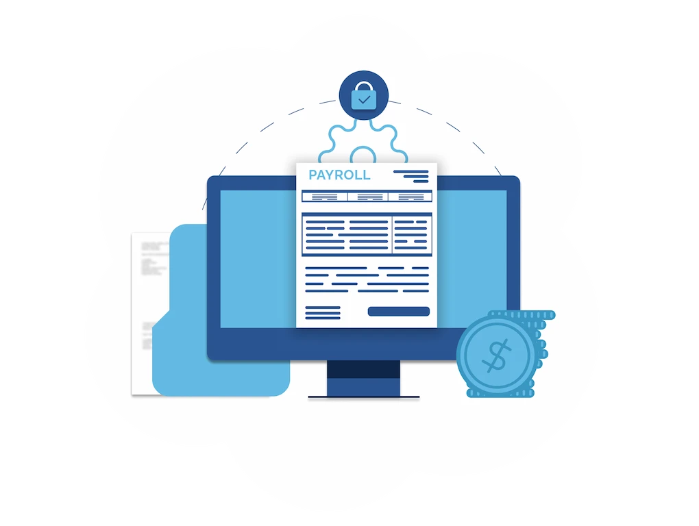 Secure Payroll Data Sharing Diagram demonstrating multiple payroll files secure with Locktera