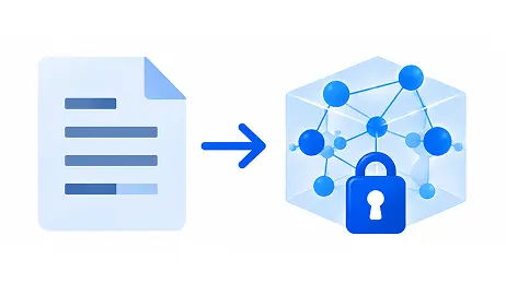 Documents converted into encrypted vector embeddings